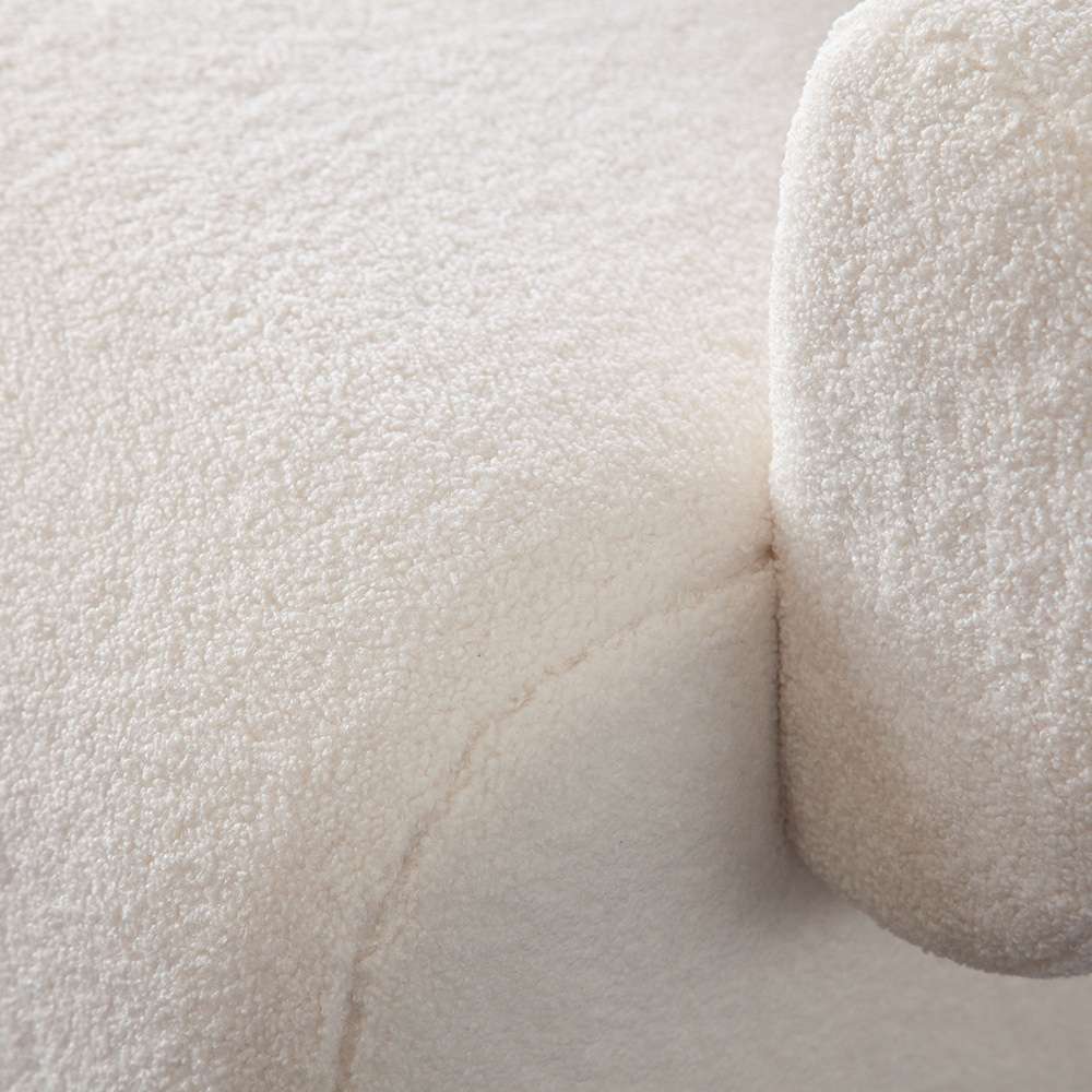Diamond Sofa - Noa Accent Chair in Ivory Sherpa Fabric - NOACHIV veiw 7