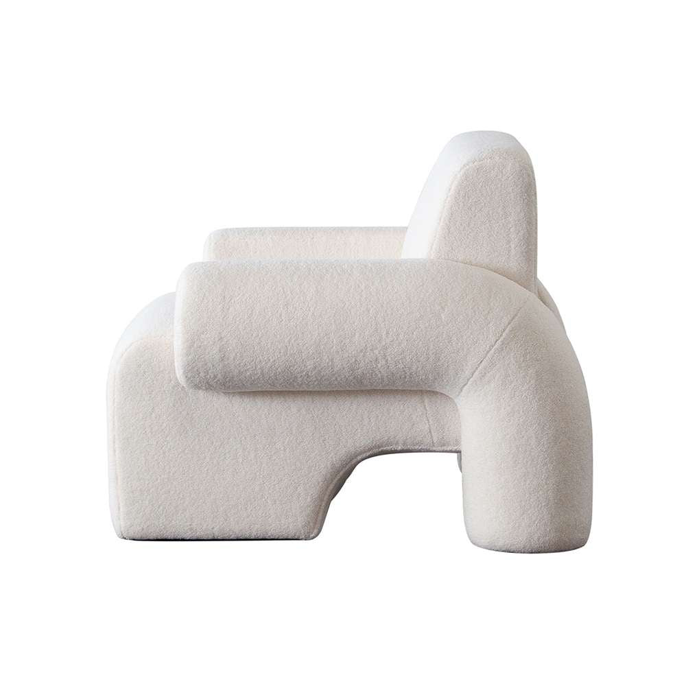 Diamond Sofa - Noa Accent Chair in Ivory Sherpa Fabric - NOACHIV veiw 9