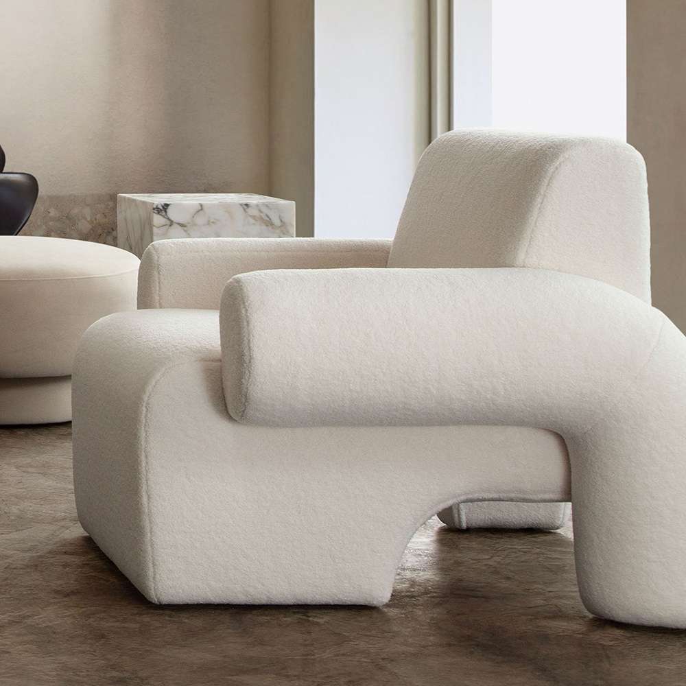 Diamond Sofa - Noa Accent Chair in Ivory Sherpa Fabric - NOACHIV veiw 10