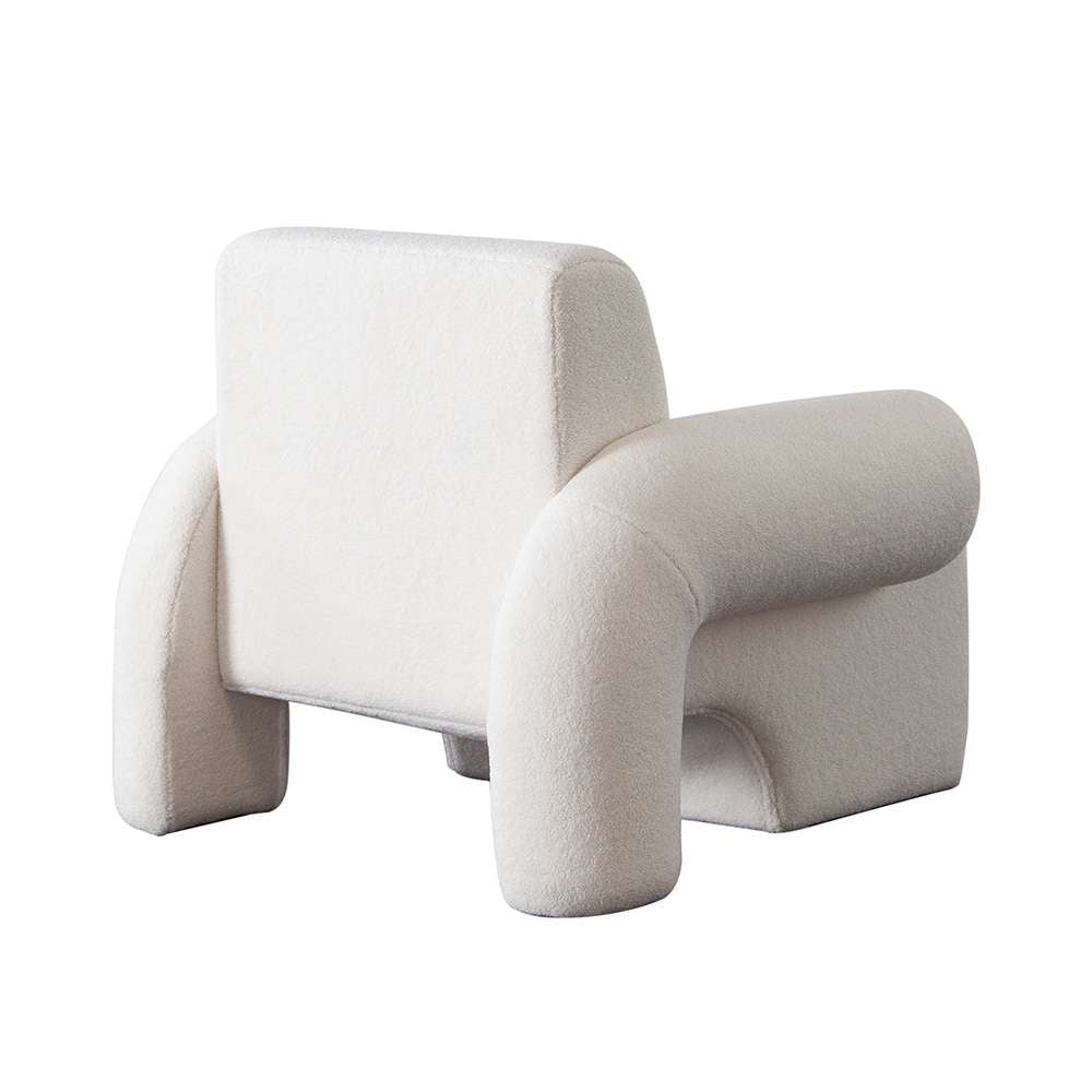 Diamond Sofa - Noa Accent Chair in Ivory Sherpa Fabric - NOACHIV veiw 11