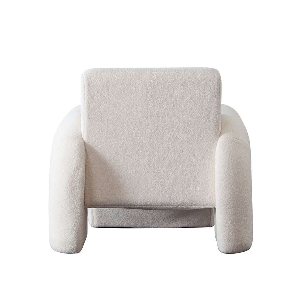 Diamond Sofa - Noa Accent Chair in Ivory Sherpa Fabric - NOACHIV veiw 12