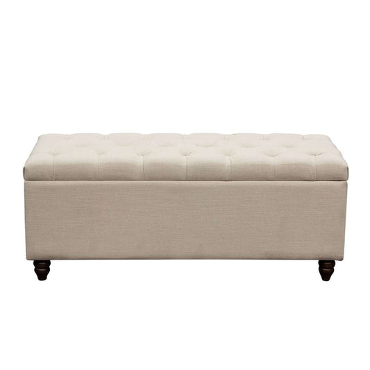 Diamond Sofa - Park Ave Tufted Lift-Top Storage Trunk - Desert Sand Linen - PARKAVETRSD veiw 1