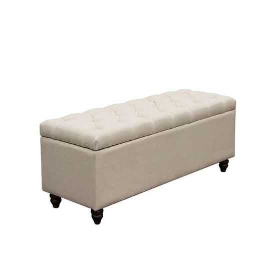 Diamond Sofa - Park Ave Tufted Lift-Top Storage Trunk - Desert Sand Linen - PARKAVETRSD veiw 2