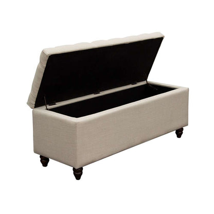 Diamond Sofa - Park Ave Tufted Lift-Top Storage Trunk - Desert Sand Linen - PARKAVETRSD veiw 3