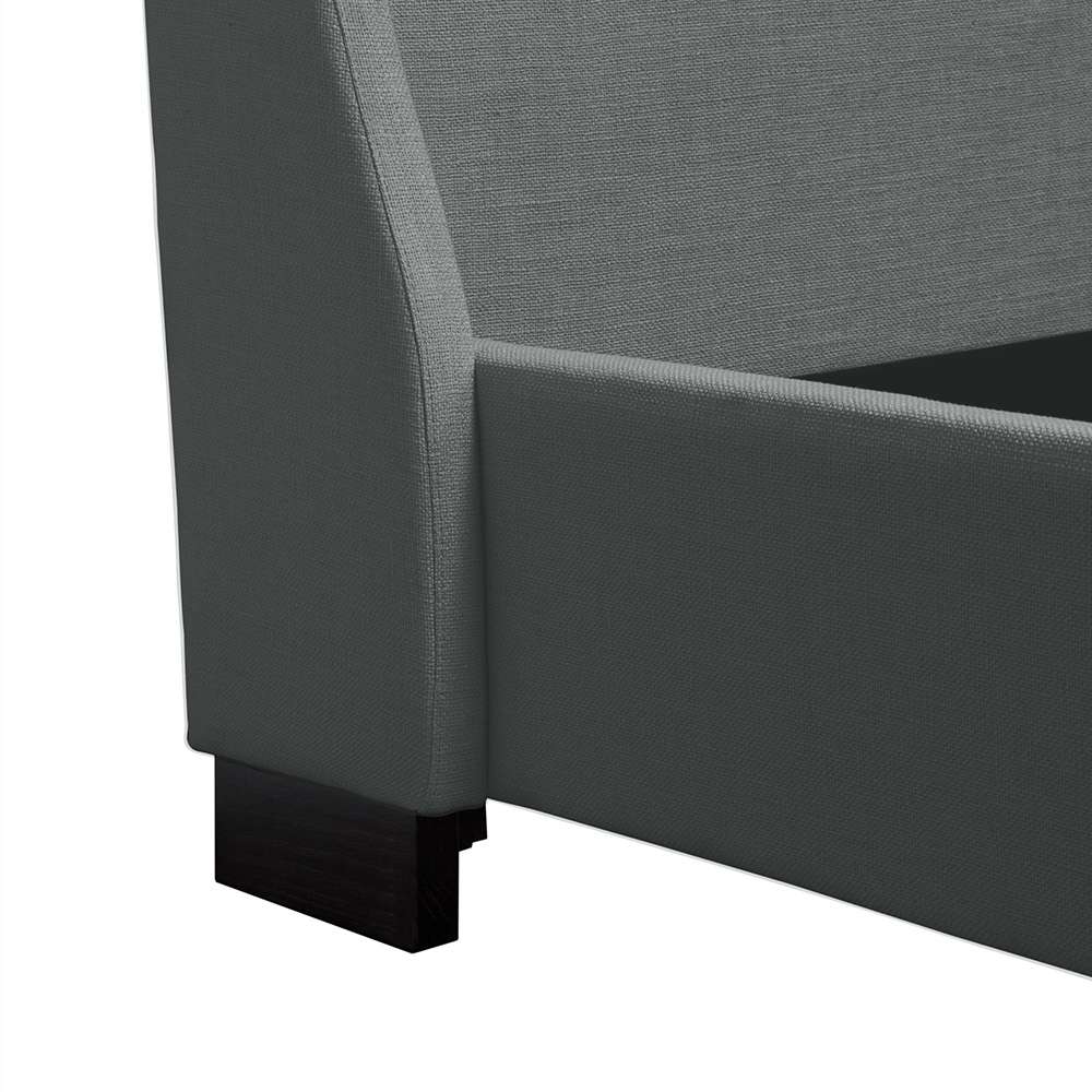 Diamond Sofa - Park Avenue Eastern King Tufted Bed with Vintage Wing in Grey Linen  - PARKAVEGREKBED_CLOSEOUT veiw 5