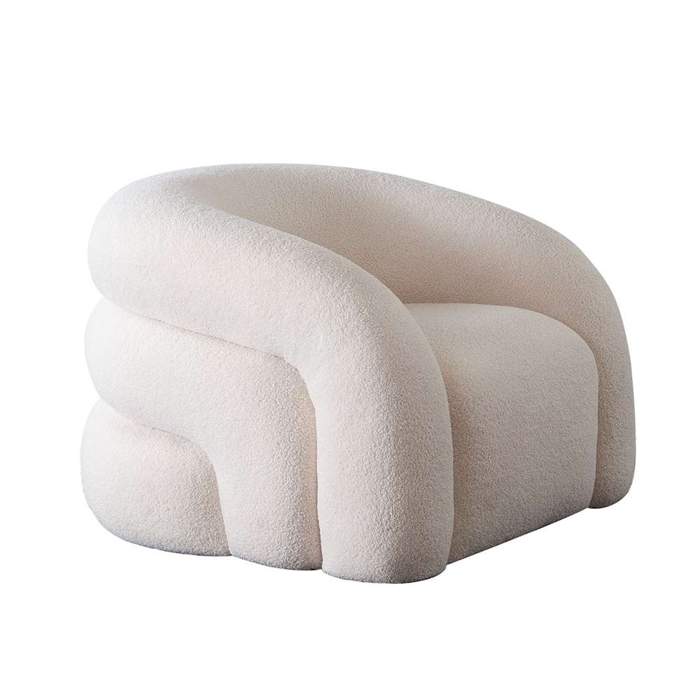 Diamond Sofa - Quantum Swivel Accent Chair in Ivory Sherpa - QUANTUMCHIV veiw 2