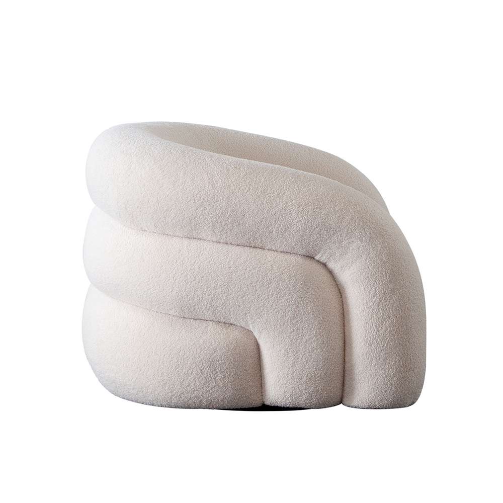 Diamond Sofa - Quantum Swivel Accent Chair in Ivory Sherpa - QUANTUMCHIV veiw 7