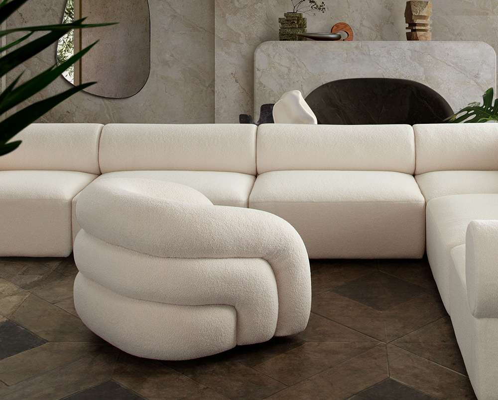 Diamond Sofa - Quantum Swivel Accent Chair in Ivory Sherpa - QUANTUMCHIV veiw 9