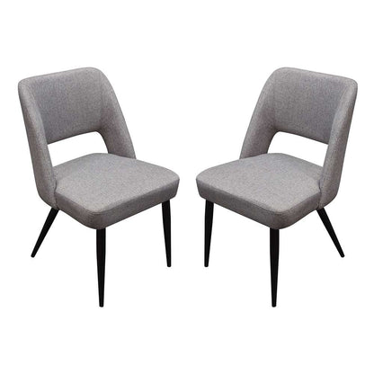 Diamond Sofa -  Reveal Dining Chairs in Grey Fabric w/ Black Powder Coat Metal Leg (Set of 2) - REVEALDCGR2PK veiw 1