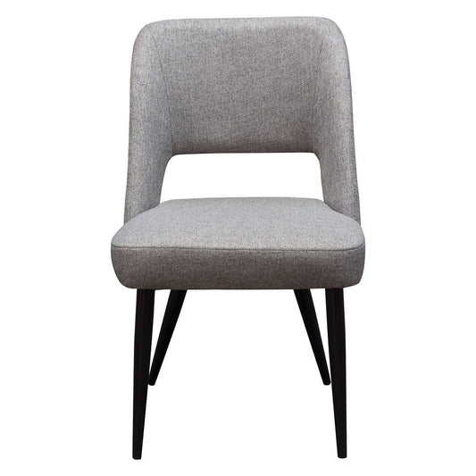 Diamond Sofa -  Reveal Dining Chairs in Grey Fabric w/ Black Powder Coat Metal Leg (Set of 2) - REVEALDCGR2PK veiw 2