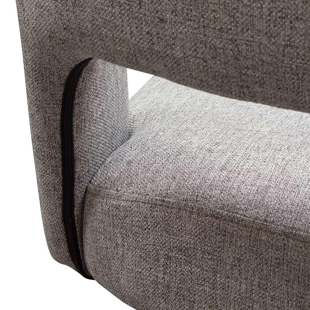 Diamond Sofa -  Reveal Dining Chairs in Grey Fabric w/ Black Powder Coat Metal Leg (Set of 2) - REVEALDCGR2PK veiw 4