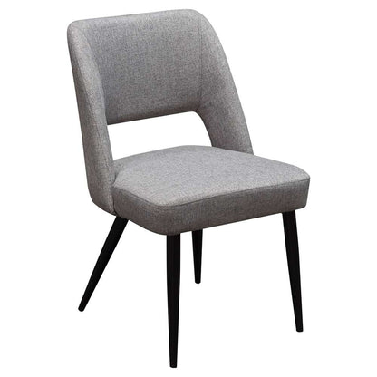Diamond Sofa -  Reveal Dining Chairs in Grey Fabric w/ Black Powder Coat Metal Leg (Set of 2) - REVEALDCGR2PK veiw 5