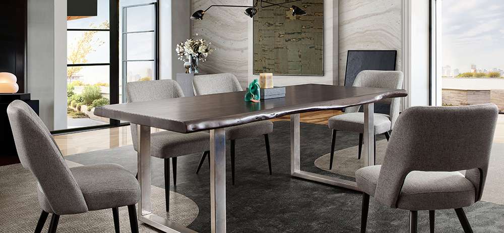 Diamond Sofa -  Reveal Dining Chairs in Grey Fabric w/ Black Powder Coat Metal Leg (Set of 2) - REVEALDCGR2PK veiw 7