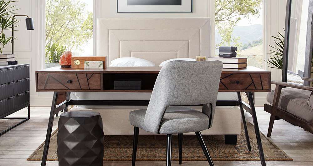 Diamond Sofa -  Reveal Dining Chairs in Grey Fabric w/ Black Powder Coat Metal Leg (Set of 2) - REVEALDCGR2PK veiw 8