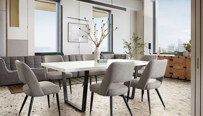 Diamond Sofa -  Reveal Dining Chairs in Grey Fabric w/ Black Powder Coat Metal Leg (Set of 2) - REVEALDCGR2PK veiw 9