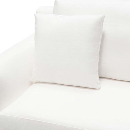 Diamond Sofa - Seattle Loose Back Loveseat in White Linen w/ Polished Silver Metal Leg - SEATTLELOWH veiw 5