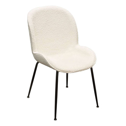 Diamond Sofa - Session 2-Pack Dining Chair in Ivory Boucle w/ Black Powder Coat Metal Leg - SESSIONDCIV2PK veiw 3