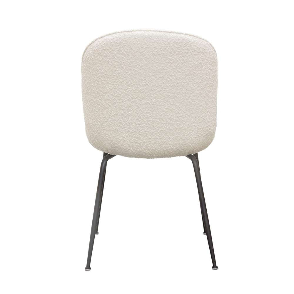Diamond Sofa - Session 2-Pack Dining Chair in Ivory Boucle w/ Black Powder Coat Metal Leg - SESSIONDCIV2PK veiw 8