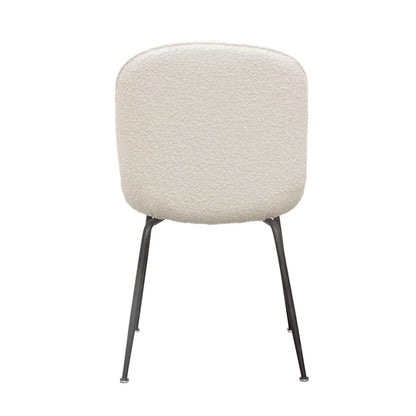 Diamond Sofa - Session 2-Pack Dining Chair in Ivory Boucle w/ Black Powder Coat Metal Leg - SESSIONDCIV2PK veiw 8
