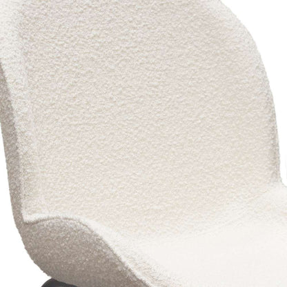 Diamond Sofa - Session 2-Pack Dining Chair in Ivory Boucle w/ Black Powder Coat Metal Leg - SESSIONDCIV2PK veiw 10