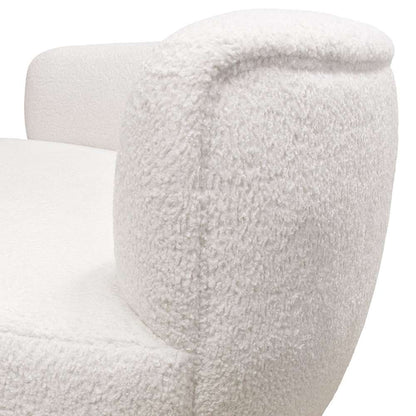 Diamond Sofa - Simone Curved Sofa in White Faux Sheepskin Fabric - SIMONESOWH veiw 5