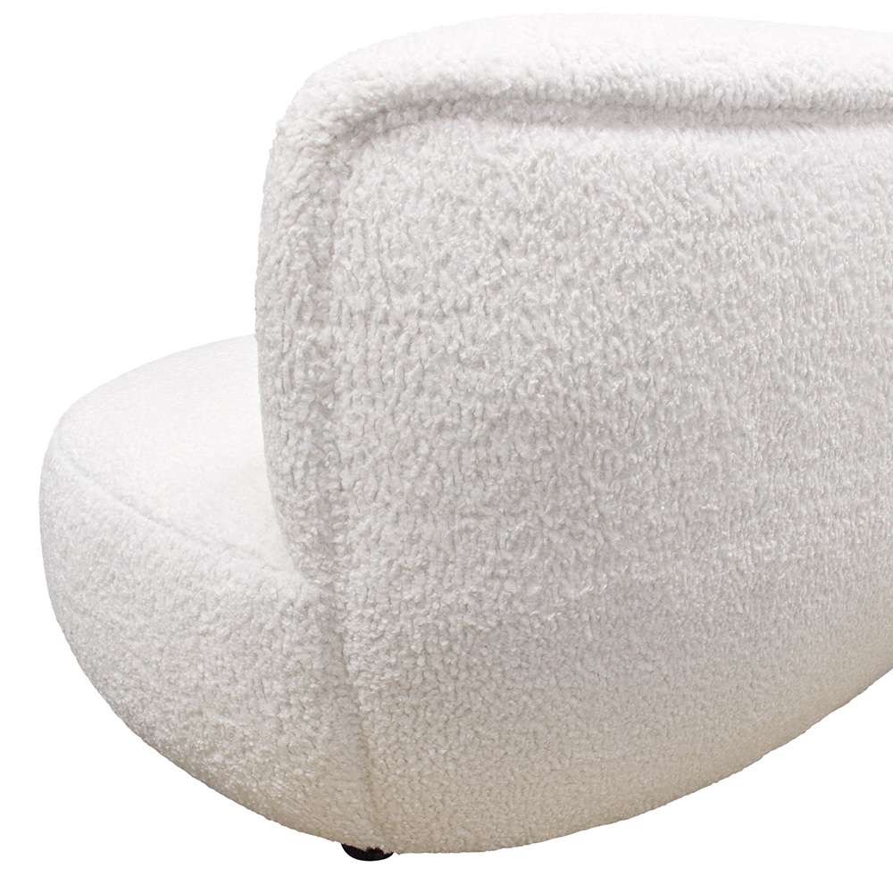 Diamond Sofa - Simone Curved Sofa in White Faux Sheepskin Fabric - SIMONESOWH veiw 6
