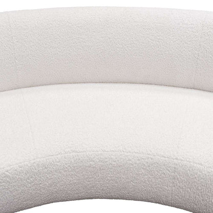 Diamond Sofa - Simone Curved Sofa in White Faux Sheepskin Fabric - SIMONESOWH veiw 9