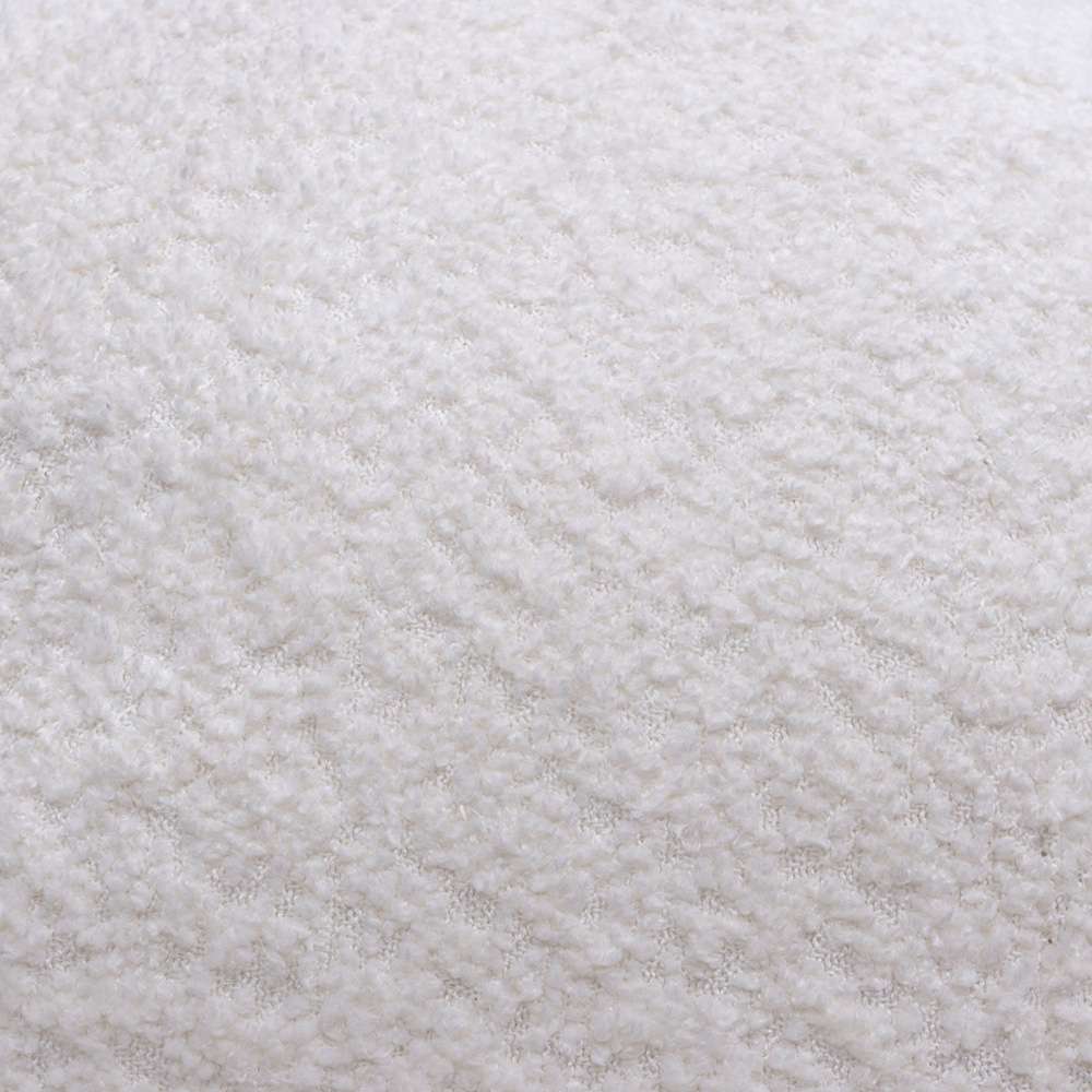 Diamond Sofa - Single 14in Round Accent Pillow Ball in White Faux Shearling - PILLOWBALLWH-LARGE veiw 3