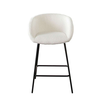 Diamond Sofa -  Skyler Counter Height Chairs in Ivory Boucle Fabric w/ Black Metal Frame (Set of 2) - SKYLERSTIV2PK veiw 2