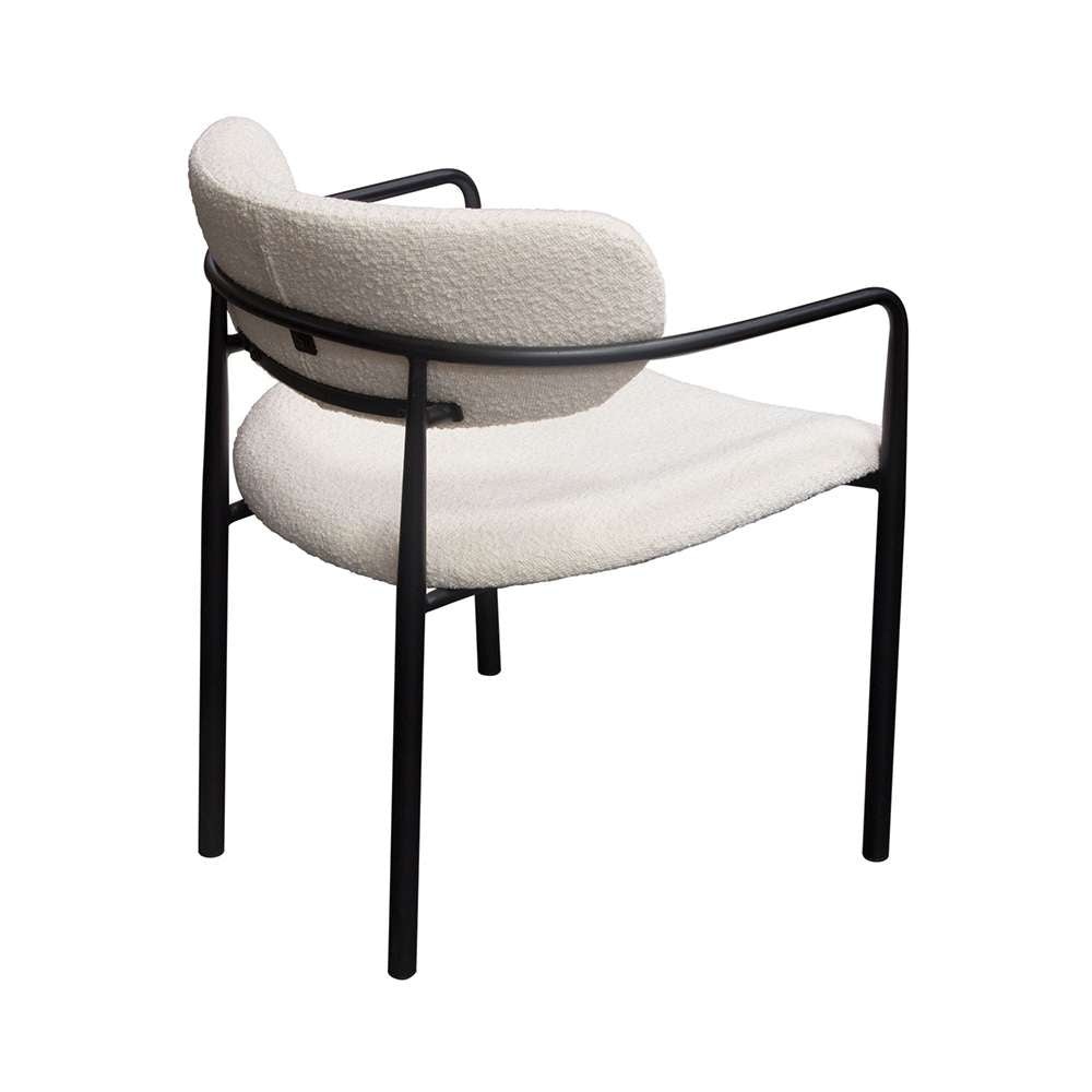 Diamond Sofa -  Skyler Dining Chairs in Ivory Boucle Fabric w/ Black Metal Frame (Set of 2) - SKYLERDCIV2PK veiw 10