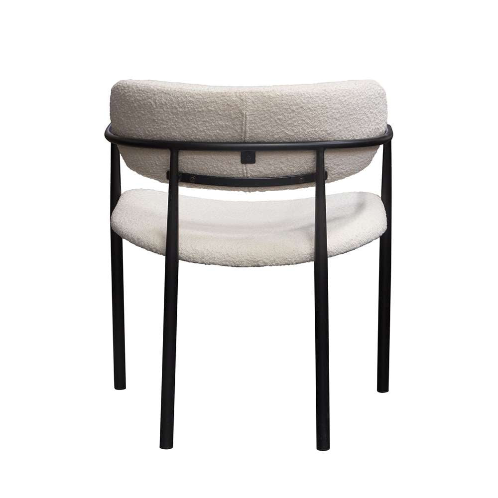 Diamond Sofa -  Skyler Dining Chairs in Ivory Boucle Fabric w/ Black Metal Frame (Set of 2) - SKYLERDCIV2PK veiw 11