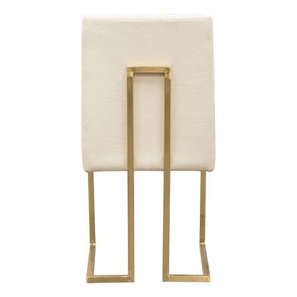 Diamond Sofa -  Skyline Dining Chairs in Cream Fabric w/ Polished Gold Metal Frame (Set of 2) - SKYLINEDCCM2PK veiw 9