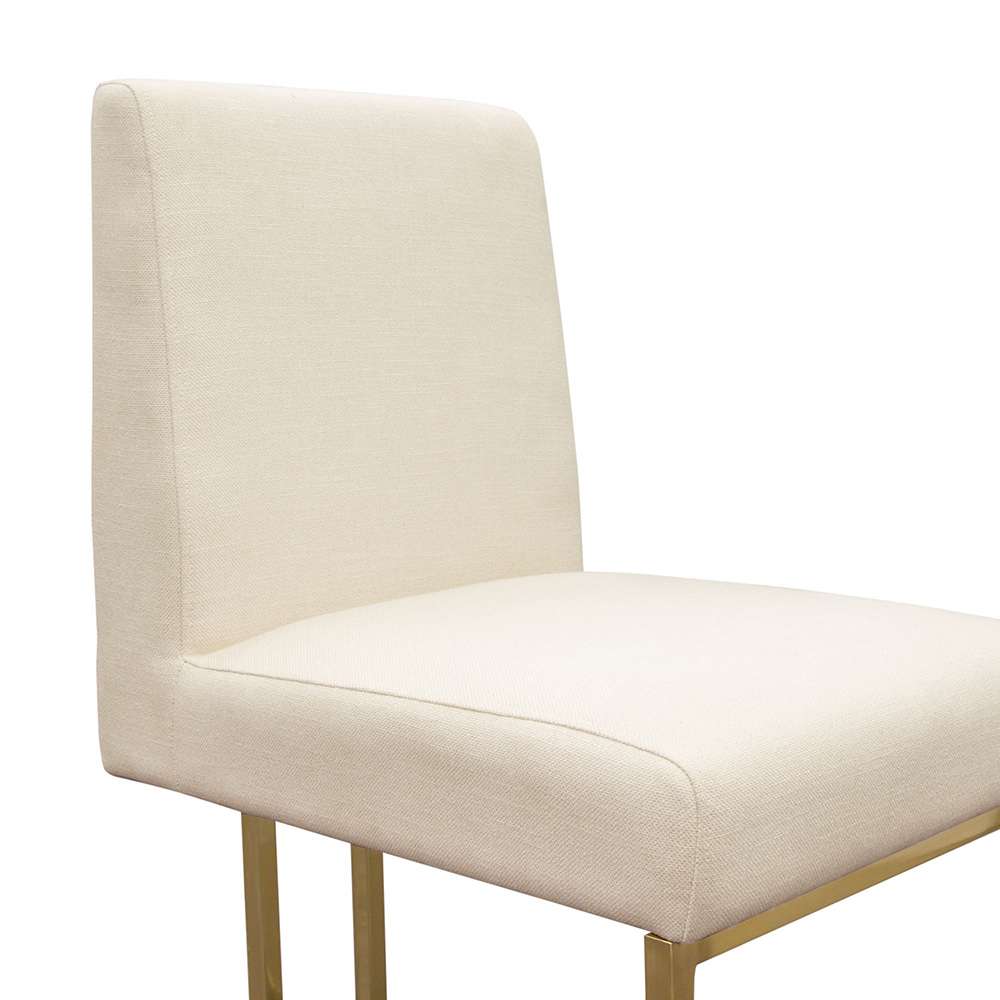 Diamond Sofa -  Skyline Dining Chairs in Cream Fabric w/ Polished Gold Metal Frame (Set of 2) - SKYLINEDCCM2PK veiw 10