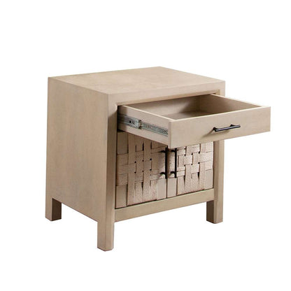 Diamond Sofa - Palm Solid Mango Wood 2-Door, 1-Drawer End Table in Natural Finish w/ Woven Rope Door Fronts - PALMETNA veiw 8