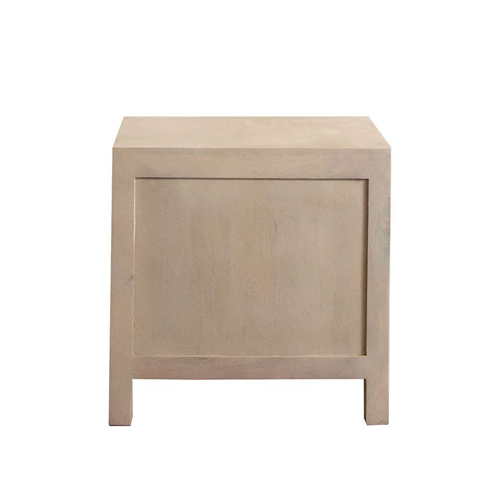 Diamond Sofa - Palm Solid Mango Wood 2-Door, 1-Drawer End Table in Natural Finish w/ Woven Rope Door Fronts - PALMETNA veiw 12