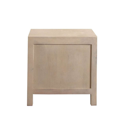 Diamond Sofa - Palm Solid Mango Wood 2-Door, 1-Drawer End Table in Natural Finish w/ Woven Rope Door Fronts - PALMETNA veiw 12
