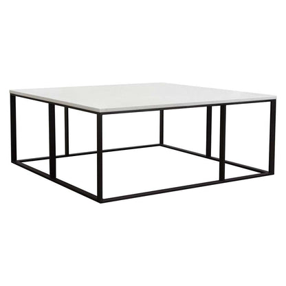 Diamond Sofa - Surface Square Cocktail Table w/ Engineered Marble Top & Black Powder Coated Metal Base - SURFACECTMA veiw 5