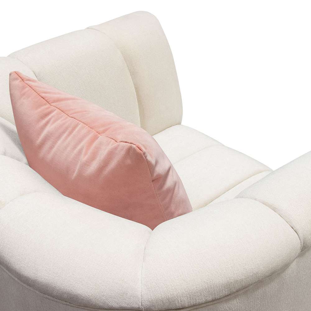 Diamond Sofa - Venus Cream Fabric Chair w/ Contrasting Pillows & Gold Finished Metal Base - VENUSCHCM veiw 3