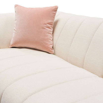 Diamond Sofa - Venus Cream Fabric Sofa w/ Contrasting Pillows & Gold Finished Metal Base - VENUSSOCM veiw 6