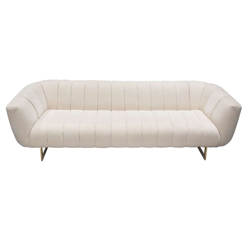 Diamond Sofa - Venus Cream Fabric Sofa w/ Contrasting Pillows & Gold Finished Metal Base - VENUSSOCM veiw 10