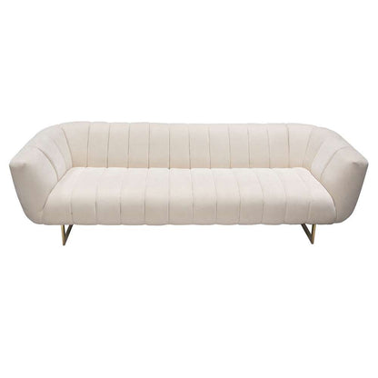 Diamond Sofa - Venus Cream Fabric Sofa w/ Contrasting Pillows & Gold Finished Metal Base - VENUSSOCM veiw 10