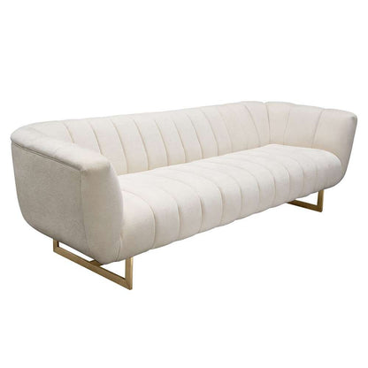 Diamond Sofa - Venus Cream Fabric Sofa w/ Contrasting Pillows & Gold Finished Metal Base - VENUSSOCM veiw 12