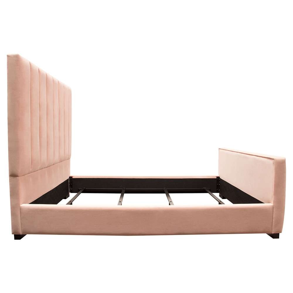 Diamond Sofa - Venus Vertical Channel Tufted Eastern King Bed in Blush Pink Velvet - VENUSPNEKBED_CLOSEOUT veiw 8