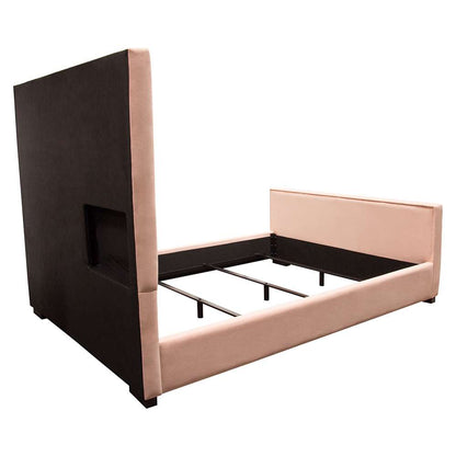 Diamond Sofa - Venus Vertical Channel Tufted Eastern King Bed in Blush Pink Velvet - VENUSPNEKBED_CLOSEOUT veiw 9