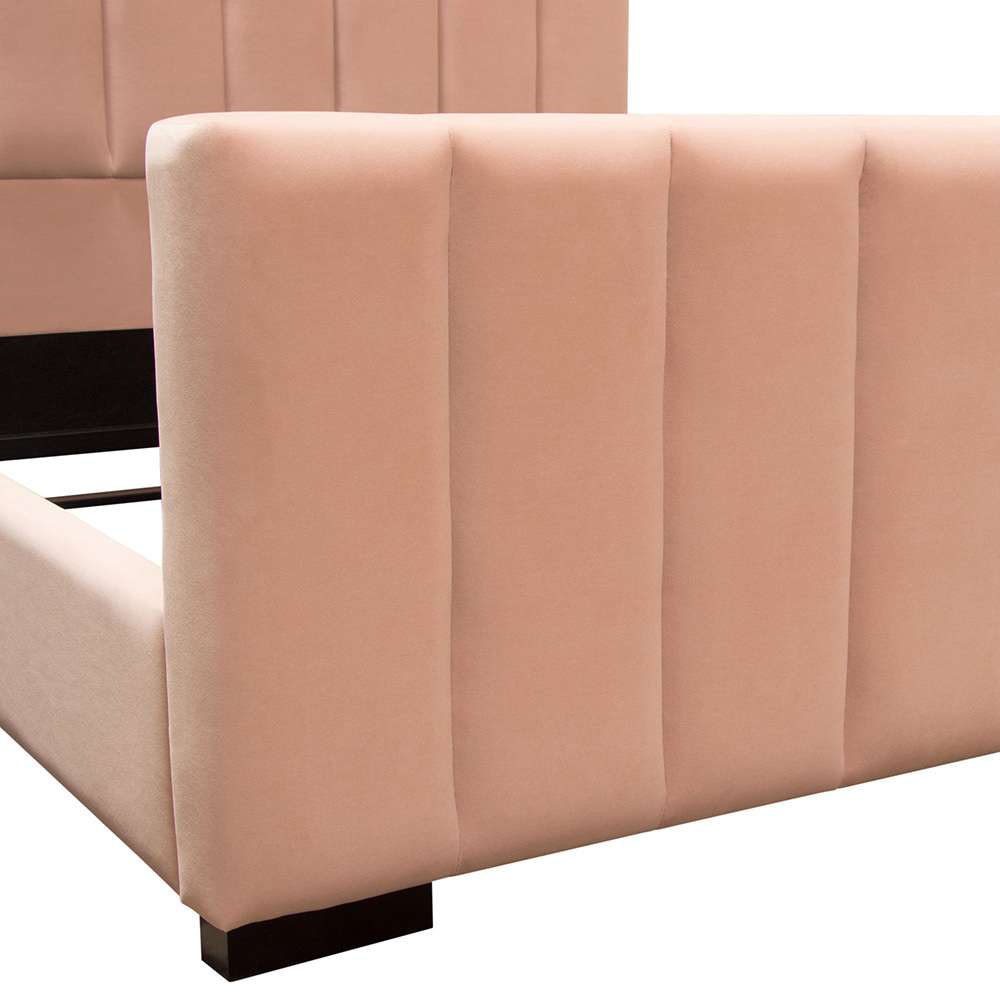 Diamond Sofa - Venus Vertical Channel Tufted Eastern King Bed in Blush Pink Velvet - VENUSPNEKBED_CLOSEOUT veiw 13