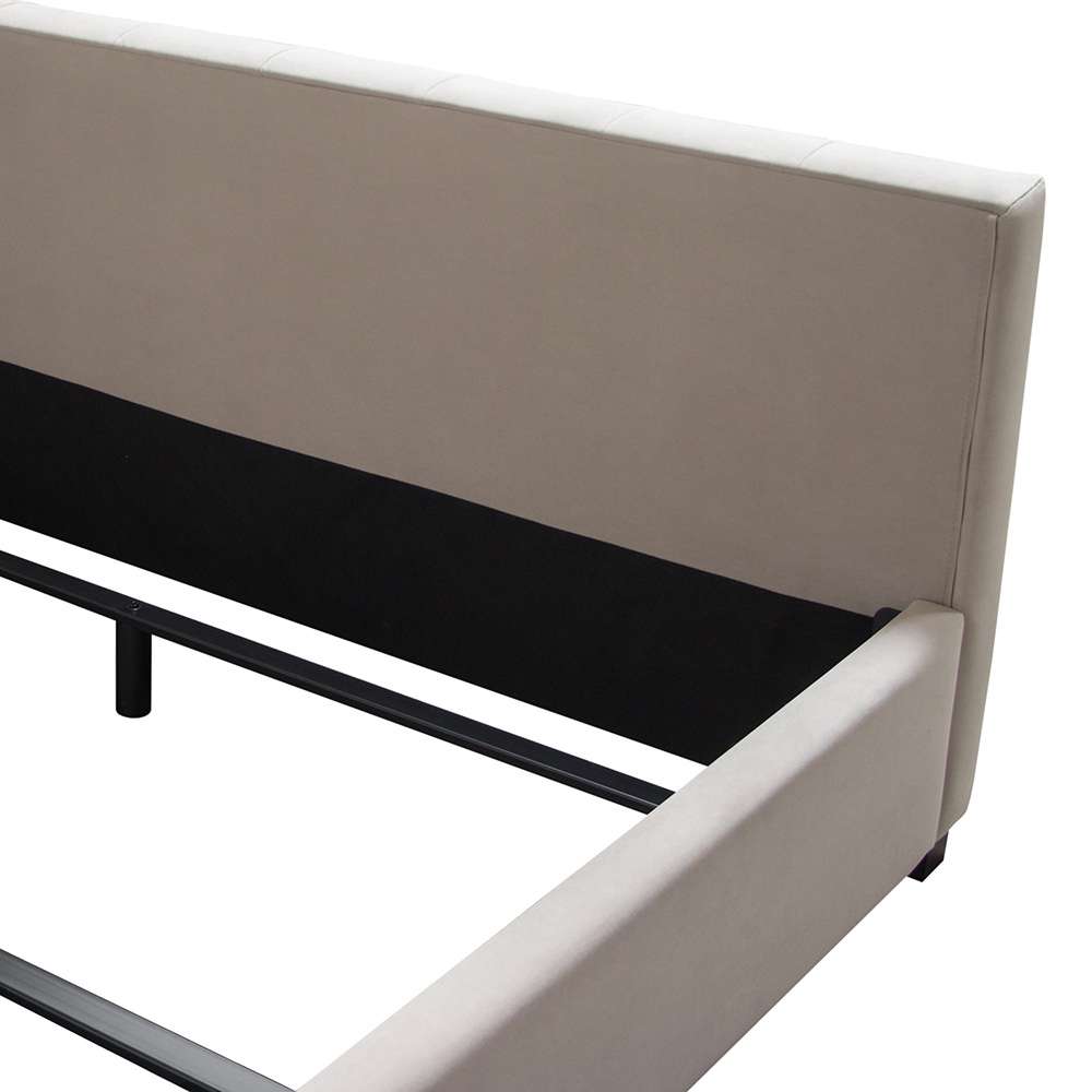 Diamond Sofa - Venus Vertical Channel Tufted Eastern King Bed in Light Grey Velvet - VENUSLGEKBED_CLOSEOUT veiw 11