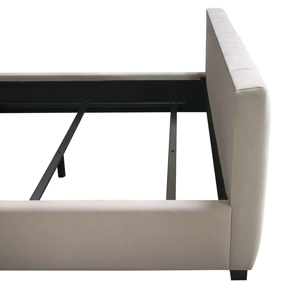 Diamond Sofa - Venus Vertical Channel Tufted Eastern King Bed in Light Grey Velvet - VENUSLGEKBED_CLOSEOUT veiw 12