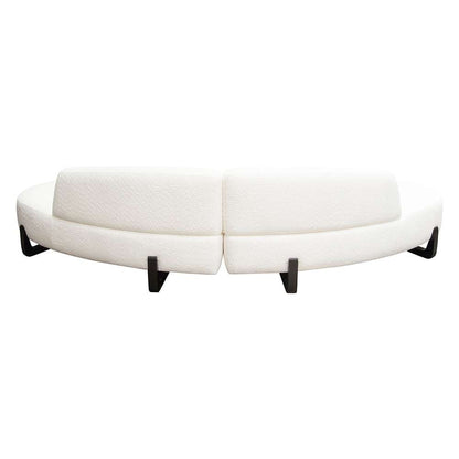 Diamond Sofa - Vesper 2PC Modular Curved Armless Chaise in Faux White Shearling w/ Black Wood Leg Base - VESPER2PCLCRCWH veiw 8