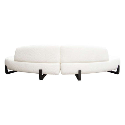 Diamond Sofa - Vesper 2PC Modular Curved Armless Chaise in Faux White Shearling w/ Black Wood Leg Base - VESPER2PCLCRCWH veiw 10