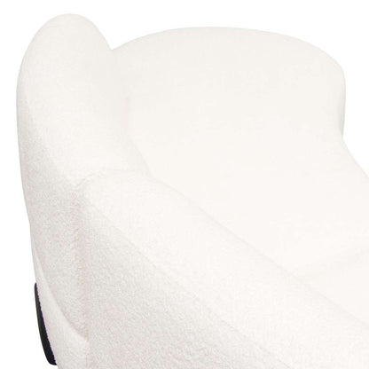 Diamond Sofa - Vesper 2PC Modular Curved Armless Chaise in Faux White Shearling w/ Black Wood Leg Base - VESPER2PCLCRCWH veiw 12